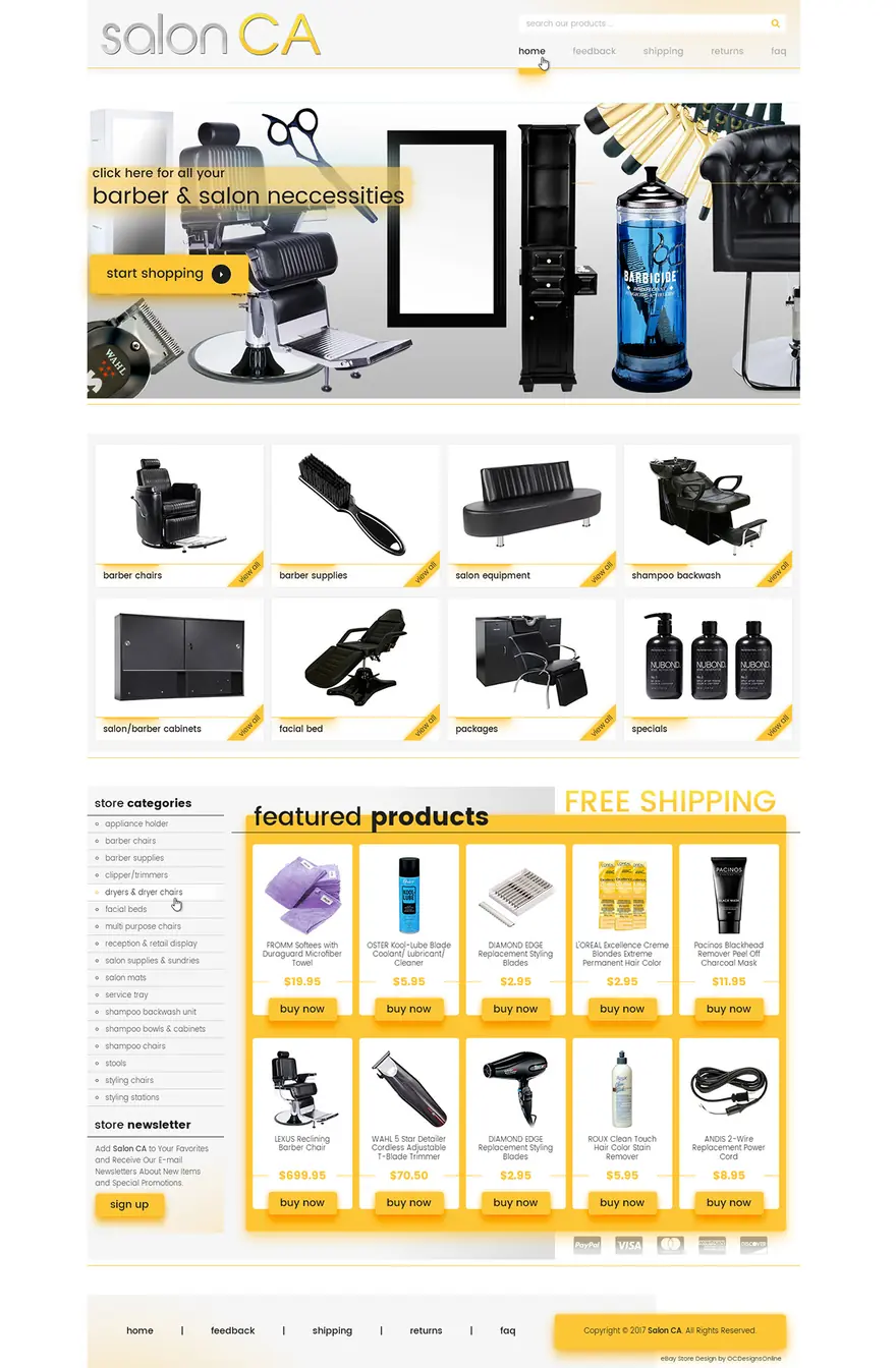 Salon CA: eBay stores by OC Designs Online