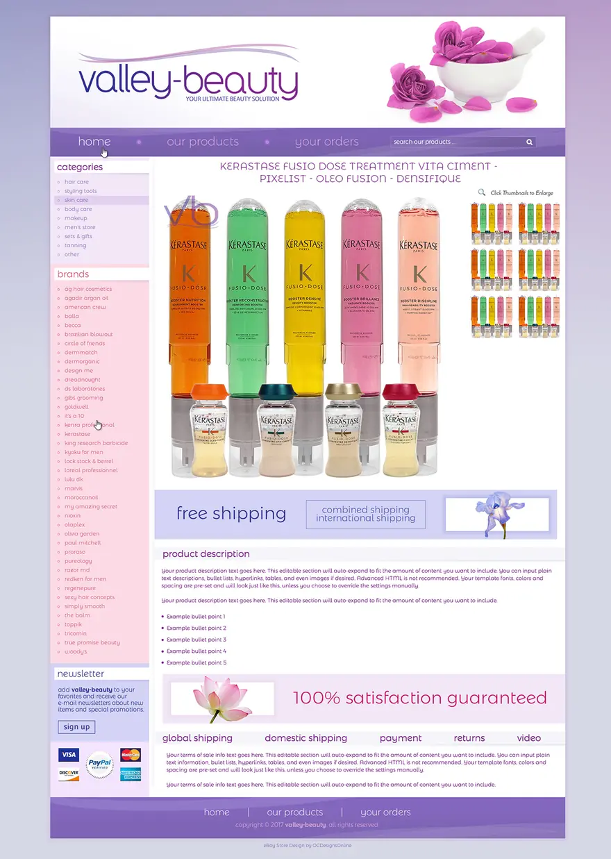 Valley Beauty: eBay listing templates by OC Designs Online