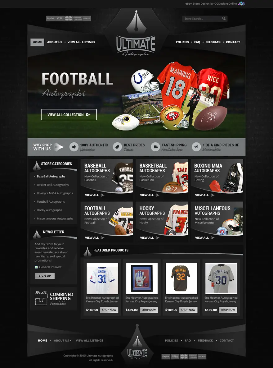 Ultimate Autographs: eBay stores by OC Designs Online