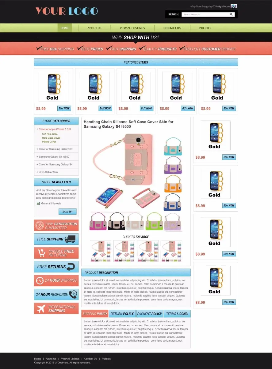 Jabbertype listing template #1333 — premade eBay design preview