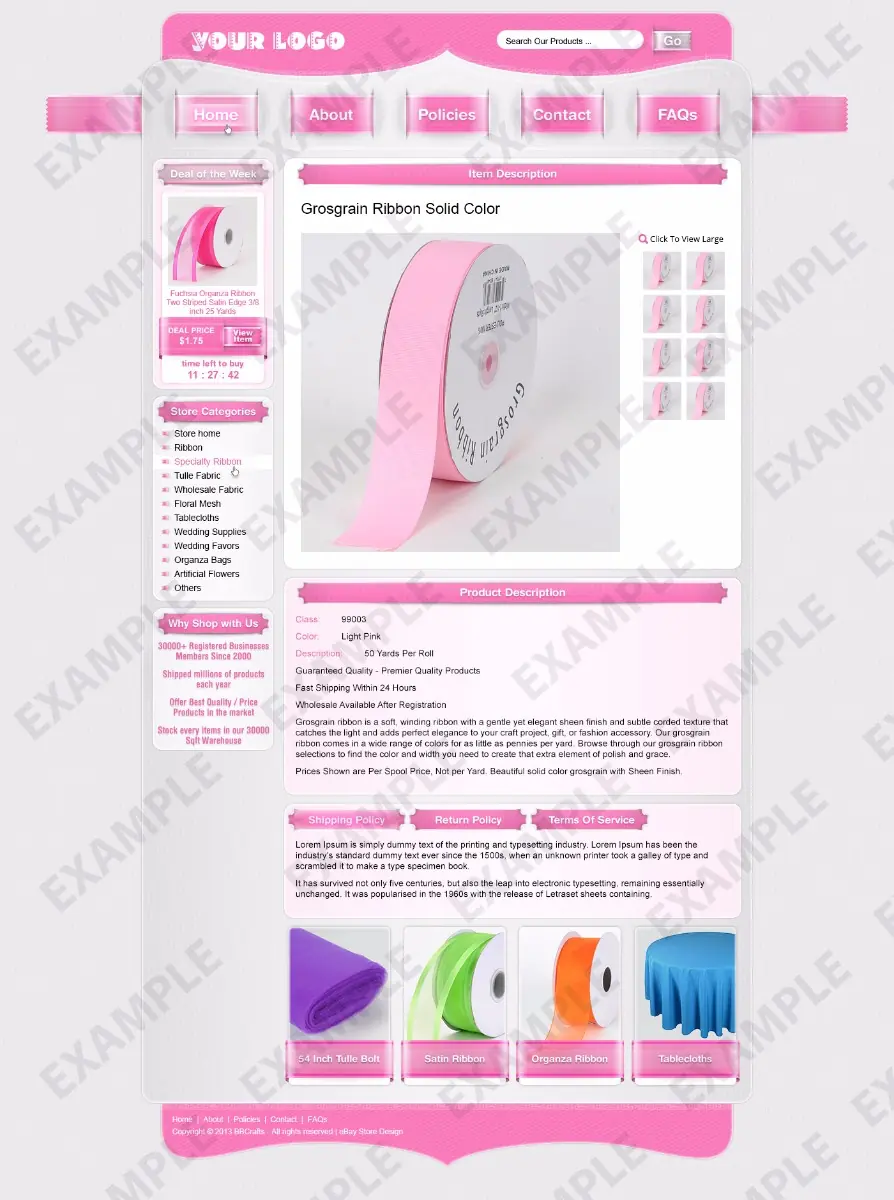 Skytz premade eBay listing template #1315 for hobbies