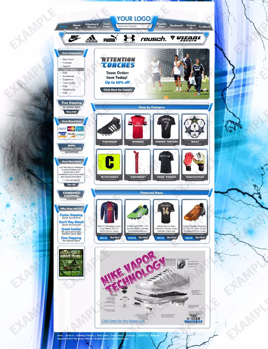 Podspan store design #1269 — premade eBay design preview