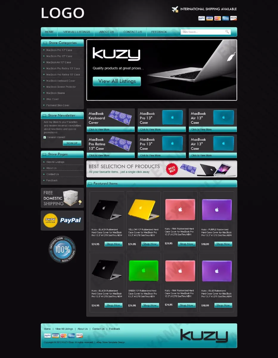Mymm store design #1230 — premade eBay design preview