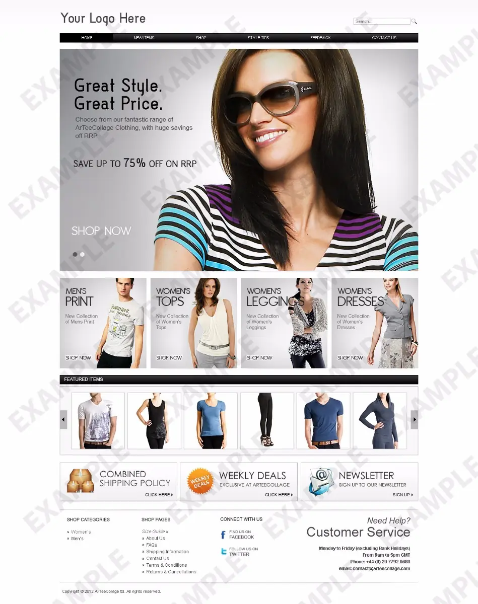 Famm store design #1247 — premade eBay design preview