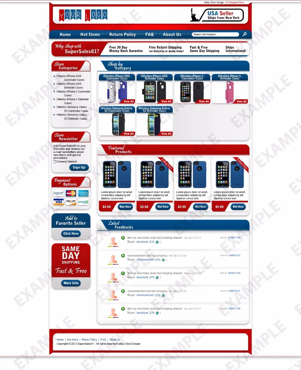 Trivia store design #1209 — premade eBay design preview
